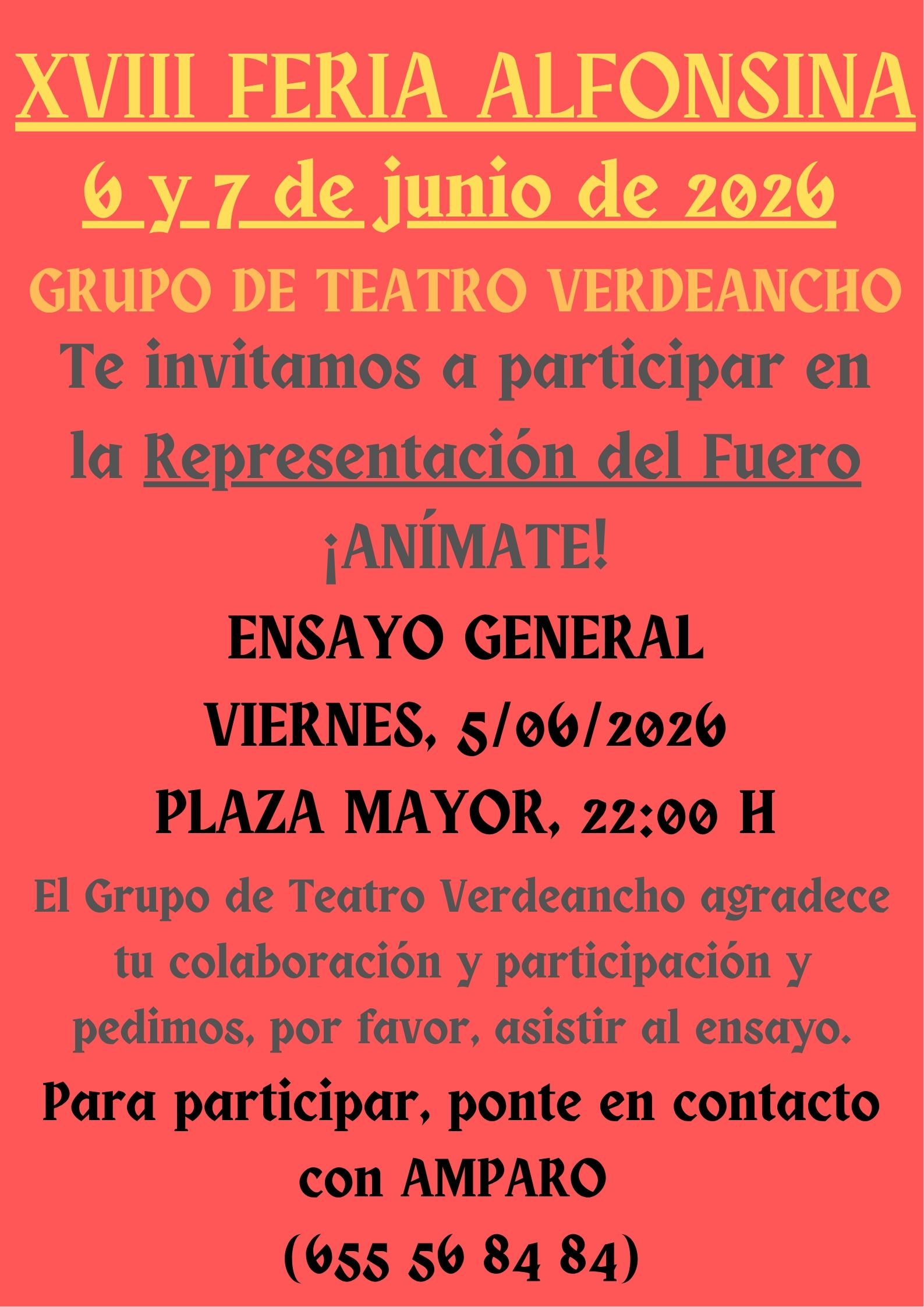 Cartel ensayo Feria Alfonsina